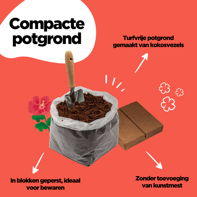 Compacte turfvrije potgrond - Voor 50L